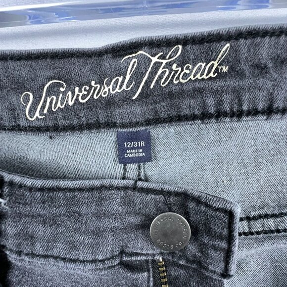 Universal Thread High Rise Jegging Jeans Womens Size 12/31R Charcoal Wash Black - Picture 5 of 13